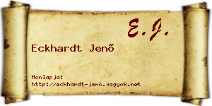 Eckhardt Jenő névjegykártya