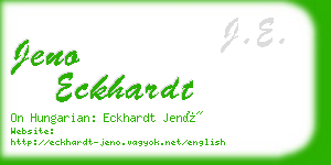 jeno eckhardt business card